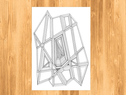 Euclidean Abstraction - Illustration Art - A3 Print