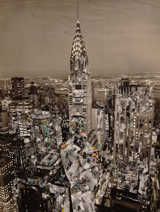 JoeKollArt - GLOW - A3 Giclée print on satin fine art paper with archival inks. Collage - Original Artwork