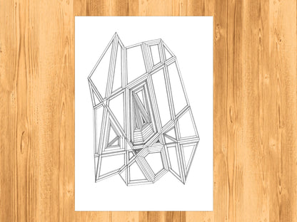 Euclidean Abstraction - Illustration Art - A3 Print