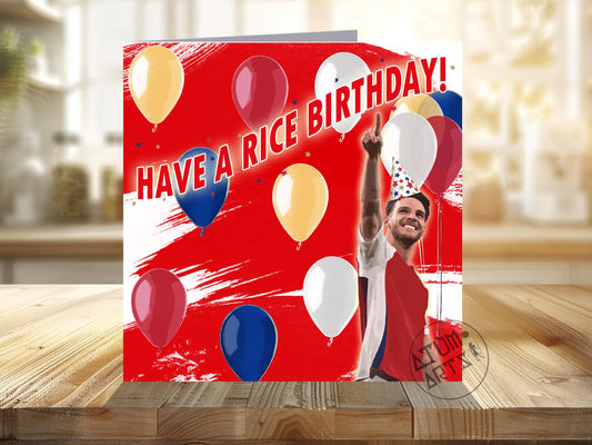 Declan Rice - Have a Rice Birthday Arsenal Birthday Card