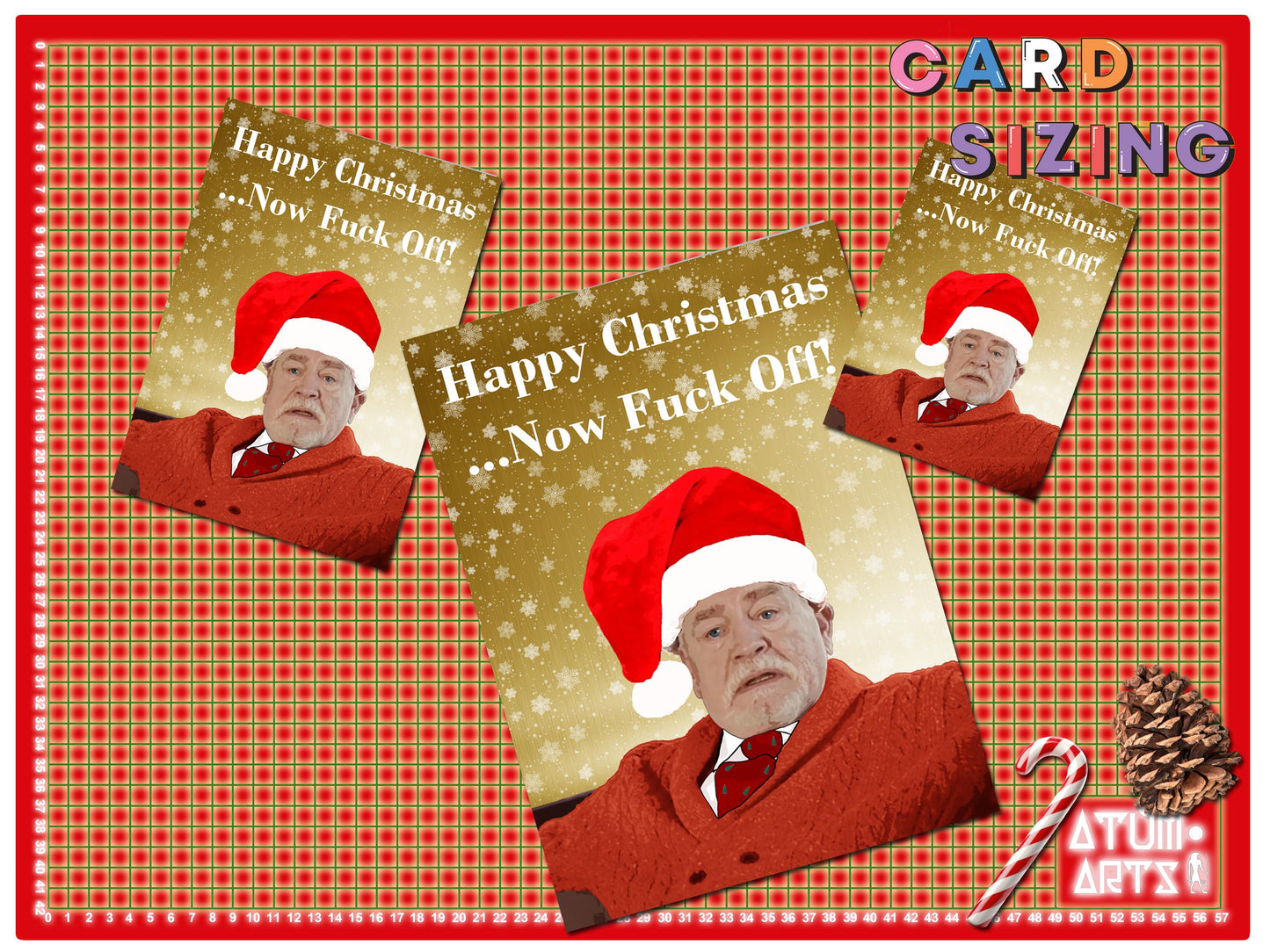 Happy Christmas ...Now Fuck Off! - Logan Roy - Succession Christmas Card - Brian Cox - Available in 9 unique colours