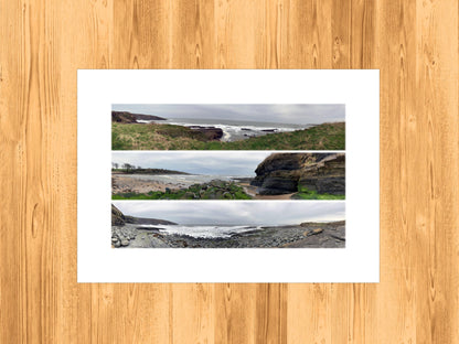 Northumberland Rugged Coast - Scenic Panoramic Photography - A3 Print