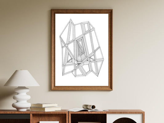 Euclidean Abstraction - Illustration Art - A3 Print