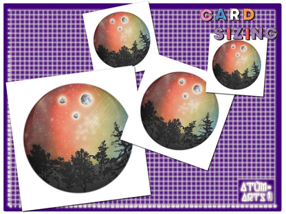 Ring Nebula Exo Planet Stargazing Spherical Greetings Card