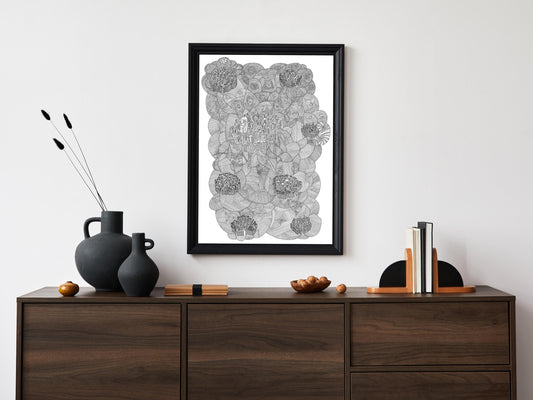 Megacities - Fine Art Print - Wall Art - Gallery Art - Contemporary Art - Modern Art - Abstract Detailed Drawing - Illustration Art