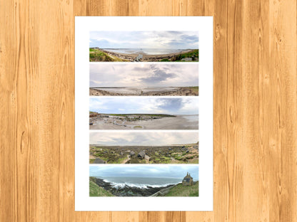 Alnmouth Coast - Scenic Panoramic Photography - A3 Print
