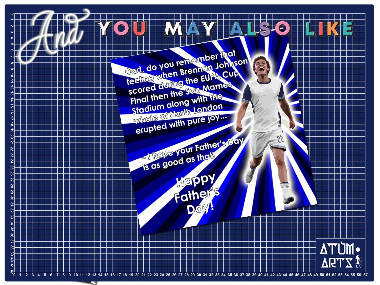 Brennan Johnson Tottenham EUFA Cup Winners Happy Birthday Card - I hope your birthday brings you as much joy and happiness as seeing....