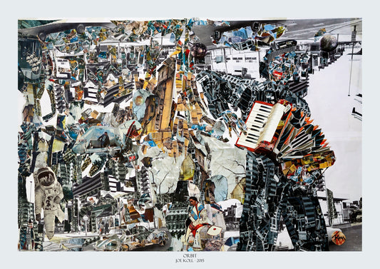 JoeKollArt - ORBIT - A3 Giclée print on satin fine art paper with archival inks. Collage - Original Artwork