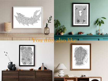 Euclidean Abstraction - Illustration Art - A3 Print