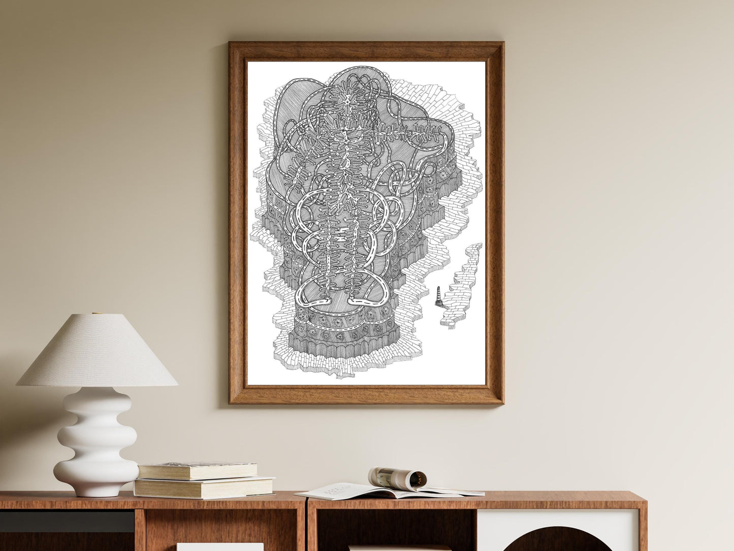 Living Cities - Fine Art Print - Wall Art - Gallery Art - Contemporary Art - Modern Art - Abstract Detailed Drawing - Illustration Art