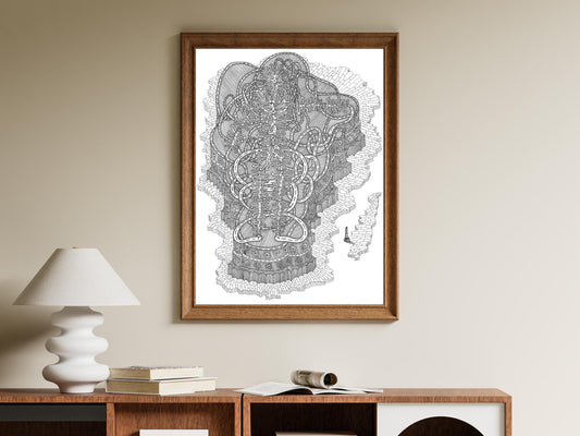 Living Cities - Fine Art Print - Wall Art - Gallery Art - Contemporary Art - Modern Art - Abstract Detailed Drawing - Illustration Art