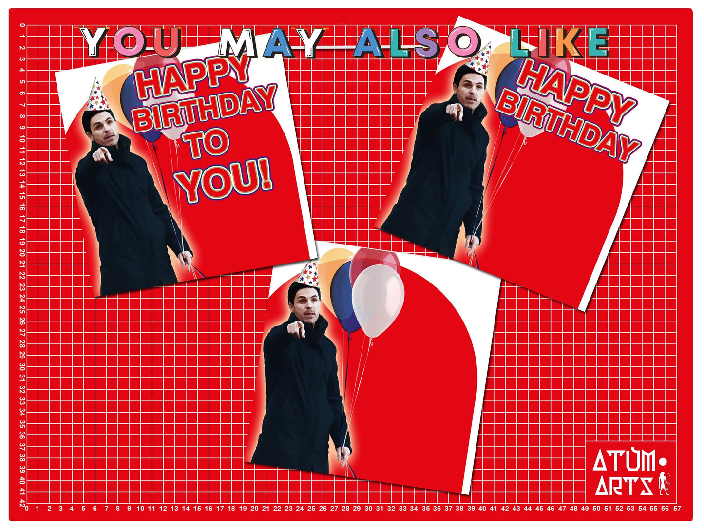 Bukayo Saka Arsenal Happy Birthday Card "Happy Birthday!", or "Let's Celebrate! Because... It's Your Birthday! Multiple Card Designs