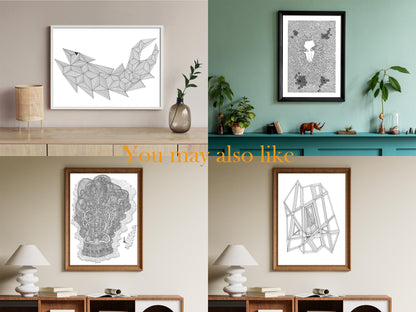 Megacities - Fine Art Print - Wall Art - Gallery Art - Contemporary Art - Modern Art - Abstract Detailed Drawing - Illustration Art