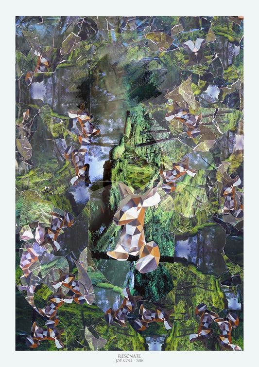 JoeKollArt - RESONATE – A3 Giclée print on satin fine art paper with archival inks. Collage - Original Artwork