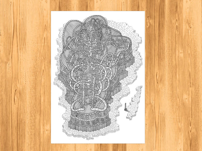 Living Cities - Fine Art Print - Wall Art - Gallery Art - Contemporary Art - Modern Art - Abstract Detailed Drawing - Illustration Art