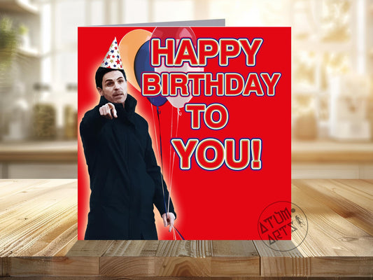 Mikel Arteta 'Happy Birthday To You!' Arsenal Birthday Card
