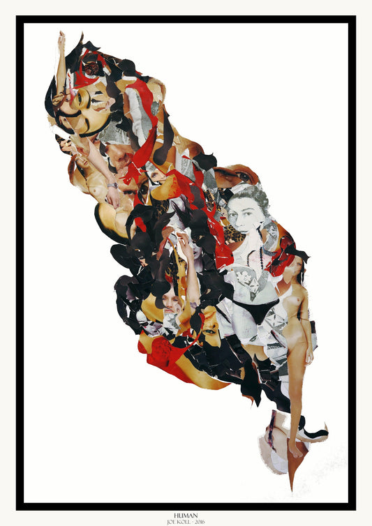 JoeKollArt - HUMAN - A3 Giclée print on satin fine art paper with archival inks. Collage - Original Artwork
