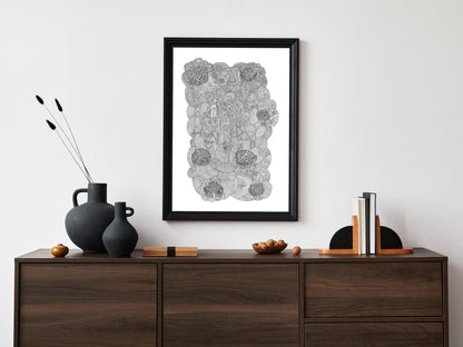 Megacities - Fine Art Print - Wall Art - Gallery Art - Contemporary Art - Modern Art - Abstract Detailed Drawing - Illustration Art